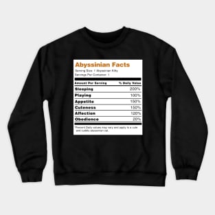 Abyssinian Cat Facts Crewneck Sweatshirt